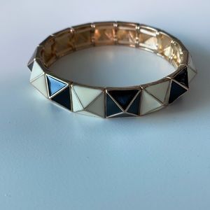 Bracelet - black and white prisms